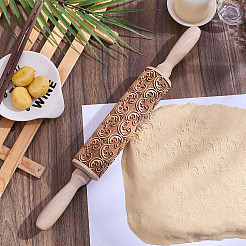 Rouleau à pâtisserie en bois&nbsp;AJEW-WH0609-909C