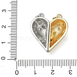 Valentinstag-Anhänger aus Messing mit Mikropavé-Fassung und klaren Zirkonia&nbsp;KK-A293-28A-G