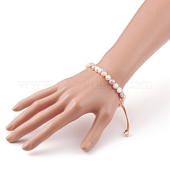 Verstellbare geflochtene Perlenarmbänder aus Nylonfaden&nbsp;BJEW-JB05802-02