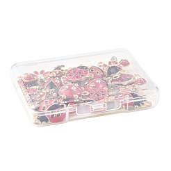 24 Stück 6 Stile Legierung Kristall Strass Anschluss Charms&nbsp;FIND-FS0004-78