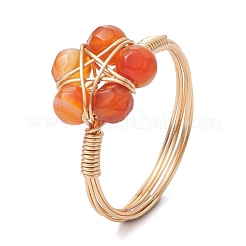4 Stück 4 verschiedene Stile natürlicher gemischter Edelstein-Stern-Fingerringe&nbsp;GG-CJA9F5-G
