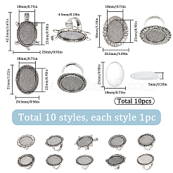 Kit para hacer anillos de dedo con forma de cúpula en blanco&nbsp;DIY-SC0022-24