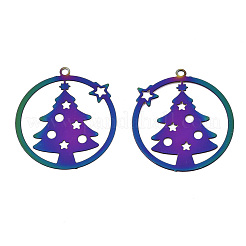 Weihnachten Ionen-Beschichtung (IP) 201 Edelstahl Filigran Anhänger&nbsp;STAS-S118-003