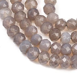 Fili di perle agata grigio naturale &nbsp;G-C259-A36-5x8mm
