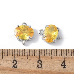 Verbindungsanhänger aus Messing mit kubischem Zirkonia-Pavé&nbsp;KK-F892-53P-08