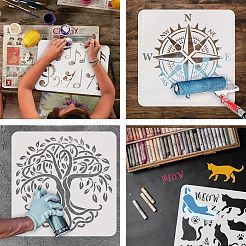 Modelli di stencil per pittura da disegno riutilizzabili in plastica&nbsp;DIY-WH0202-351