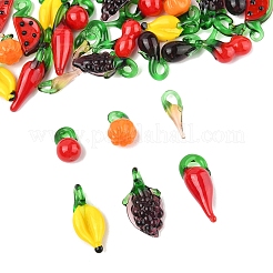 36pcs 9 Arten handgemachte Bunte Malerei-Anhänger&nbsp;LAMP-FS0001-41