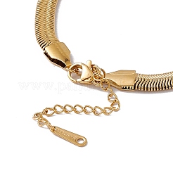 Bracciale a maglie malocchio smaltato con catene piatte a serpente&nbsp;BJEW-P284-06A-G
