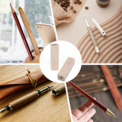 Ébauches de stylo courtes percées en bois brut&nbsp;WOOD-WH0064-09