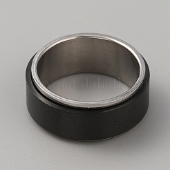 Anello girevole semplice in acciaio inossidabile 304&nbsp;RJEW-WH0011-10A-EB