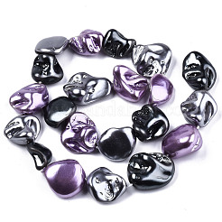 Hebras de cuentas de concha de agua dulce natural galvanizadas&nbsp;SHEL-R113-01B