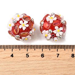 Handgemachte Fimo-Perlen Strass&nbsp;FIND-NH0001-15C