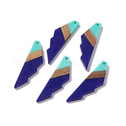 Gros pendentifs en résine opaque et bois de noyer&nbsp;RESI-M027-09F