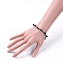 Non magnetici perle ematite sintetico Elasticizzato bracciali&nbsp;BJEW-JB04659-03