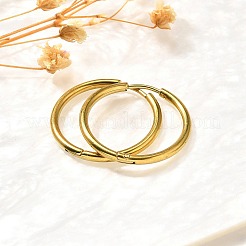 Orecchini a cerchio in acciaio inossidabile 304 per donna&nbsp;EJEW-M068-15F-G