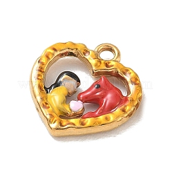 Pendentifs en acier inoxydable 304 émaillés&nbsp;STAS-L316-21G-01