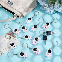 30 porte-clés pendentif astronaute en PVC et fer&nbsp;KEYC-NB0001-84A