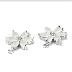 Verbindungsanhänger aus Messing mit kubischem Zirkonia-Pavé&nbsp;KK-B072-01P-01