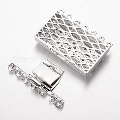Fermoirs de boîte en laiton avec zircone&nbsp;ZIRC-O020-09P-NR
