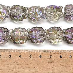 Chapelets de perles en verre électroplaqué&nbsp;EGLA-H110-01HR-04