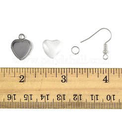 Kits para hacer pendientes colgantes de corazón&nbsp;DIY-FS0009-18