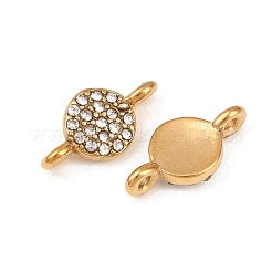 Ciondoli con connettore in strass in acciaio inossidabile 304 con placcatura ionica (ip)&nbsp;ZIRC-G157-36G-A