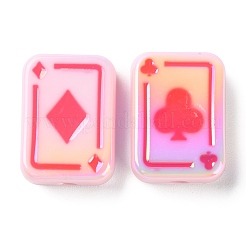 Placage uv perles d'émail acrylique irisé arc-en-ciel&nbsp;SACR-G034-11A