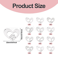 12 pendentif en acier inoxydable 316L&nbsp;STAS-TA0003-21P