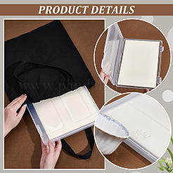 Boîtes de rangement rectangulaires en plastique A4&nbsp;CON-WH0110-73