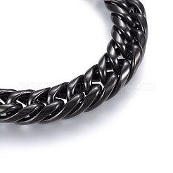 Bracelets à chaînes gourmettes en acier inoxydable 304&nbsp;BJEW-E346-12B