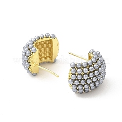 Boucles d'oreilles à tige en perles de plastique Gainsboro&nbsp;EJEW-L270-012A-G-1