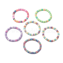 6 pz braccialetti elastici fatti a mano in argilla polimerica con perline heishi per ragazza&nbsp;BJEW-JB11377