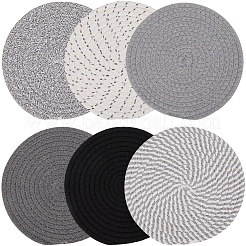 6 posavasos de algodón con aislamiento térmico&nbsp;AJEW-CP0009-66B