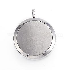 Medaillonanhänger mit Diffusor aus chirurgischem Edelstahl 316&nbsp;STAS-P102-054G