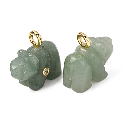 Pendentifs sculptés en aventurine verte naturelle&nbsp;G-H357-02G-12