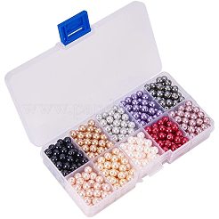 Perle di perle di vetro rotonde perlate ecologiche 10 colore&nbsp;HY-PH0010-03