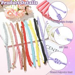12 bracelet en cordon de polyester ciré pour la fabrication&nbsp;AJEW-CJ00021