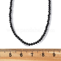 Natürliche schwarze Spinellperlenketten&nbsp;NJEW-K114-A-A20