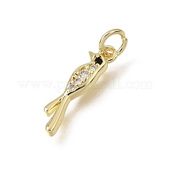 Pendentifs en laiton zircon cubique micro pavé noir&nbsp;CU-L001-09G-02