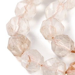 Fili di perle di quarzo ematoide rosso naturale/quarzo ferruginoso&nbsp;G-NH0021-A32-02