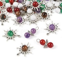 40pcs 10 Arten natürliche Edelsteinanhänger&nbsp;G-TA0001-88