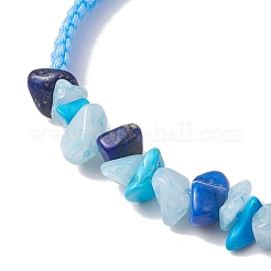 Verstellbare geflochtene Armbänder aus natürlichen und synthetischen Edelsteinen für Damen&nbsp;BJEW-JB10994-02