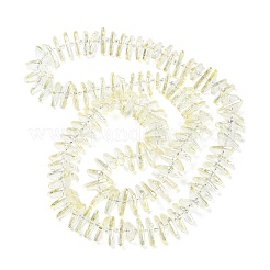 Chapelets de perles en verre électroplaqué&nbsp;GLAA-K061-04A-FR01