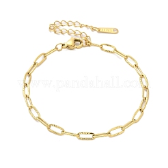 Pulseras de cadena de eslabones de acero inoxidable 304&nbsp;BJEW-C084-06G