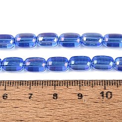 Chapelets de perles en verre transparent électrolytique&nbsp;EGLA-Q132-03B-A04
