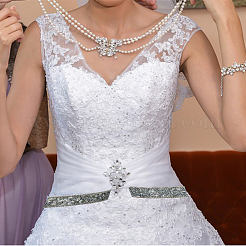 Strass- und Glasperlen sowie Panzerkettenband aus Eisen&nbsp;DIY-WH0349-222