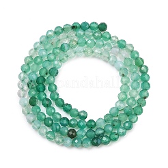 Natürliche grüne Onyx Achat Perlen Stränge&nbsp;G-L633-A01-3mm