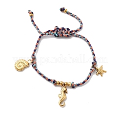 Ocean Serie 304 Edelstahl Charm Armbänder&nbsp;BJEW-K237-25B-G