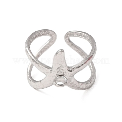 Anillos de brazalete de acero inoxidable 304 con forma de estrella de mar&nbsp;SA-CBA7DC2-01P