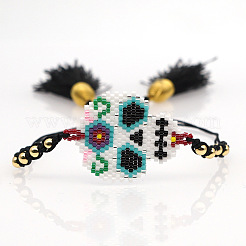 Braccialetti di perline di vetro di Halloween&nbsp;KD0919-1